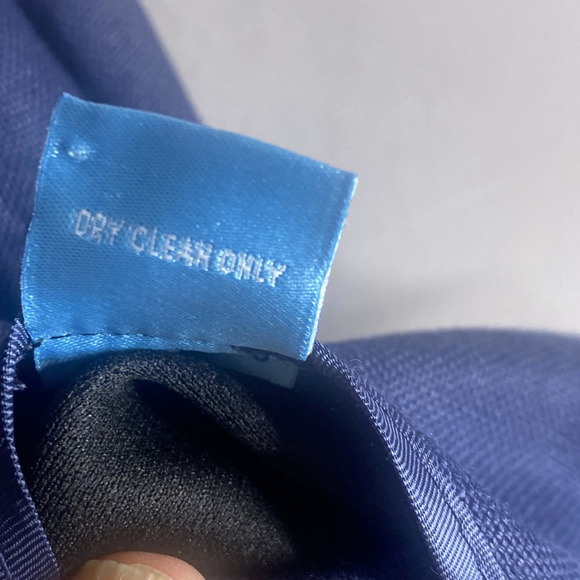 J McLaughlin Blazer Womens 6 Blue Linen Jacket Double Breasted Buttons Career - Picture 10 of 10